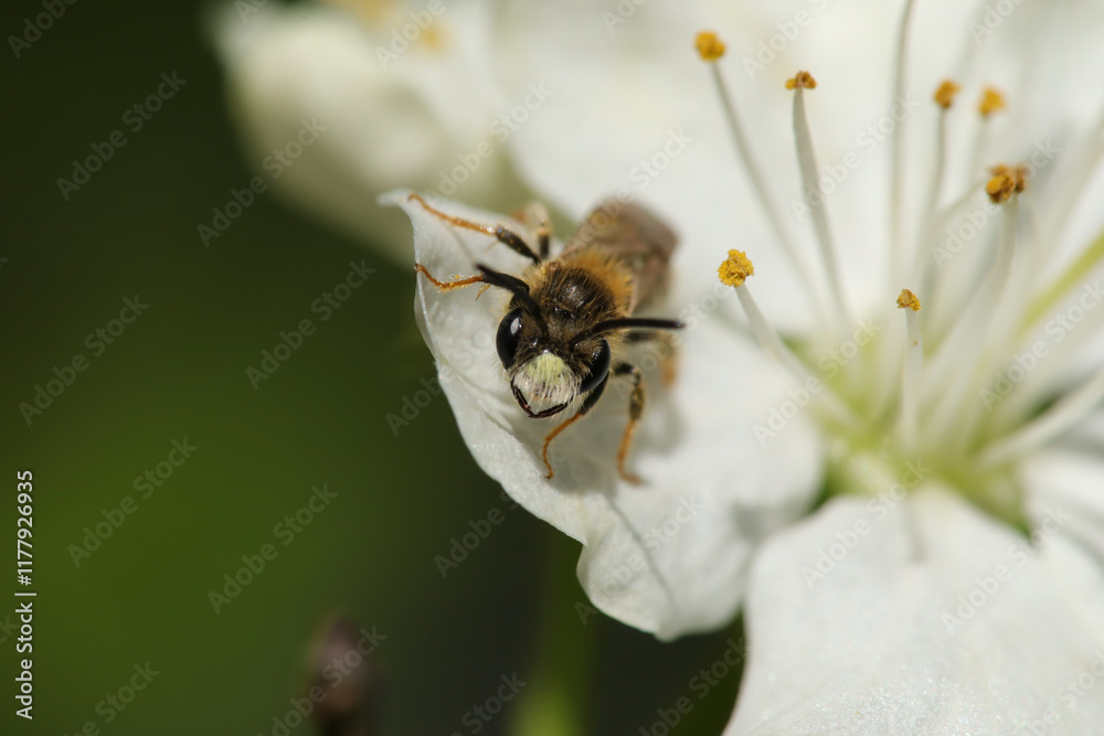 Andrène pattes d'or (Andrena chrysosceles)
Andrena chrysosceles in its natural element
Andrène pattes d'or (Andrena chrysosceles)
Andrena chrysosceles in its natural element