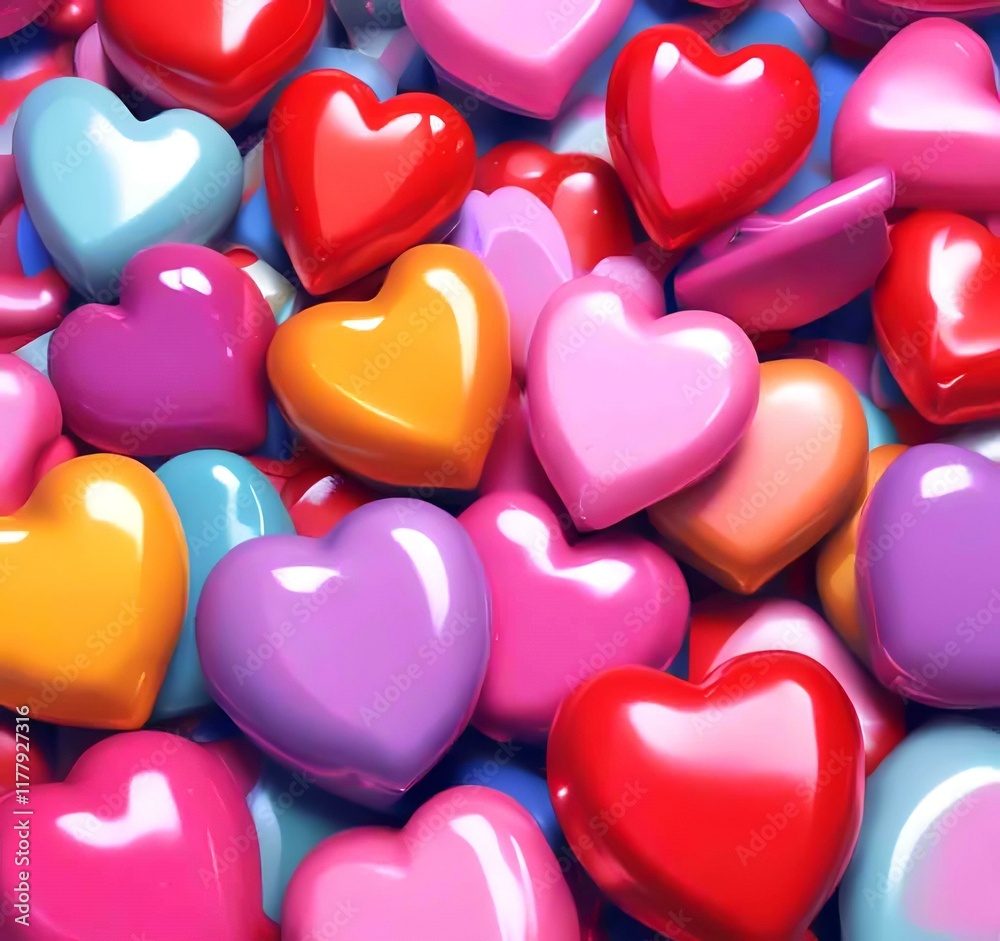 Obraz premium Illustration of Heart shape candy.
