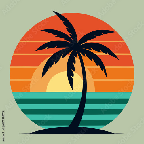 tropical island with trees