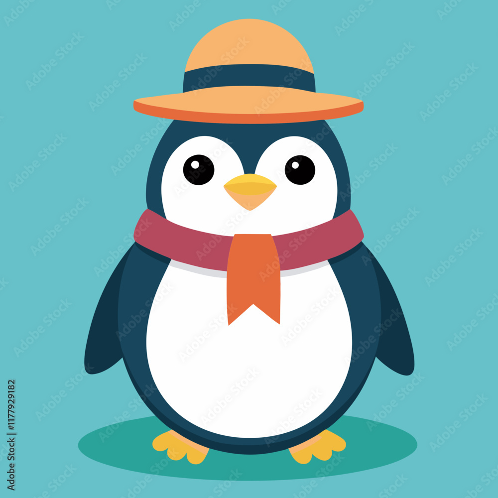 Fototapeta premium Penguin with hat 