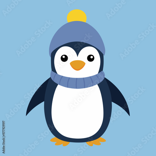 penguin on snow