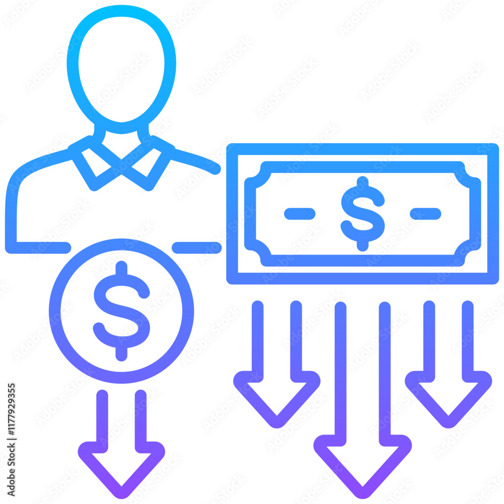 Obraz premium Depreciation Icon