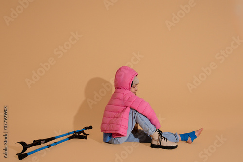  girl with Foot Bandage  photo