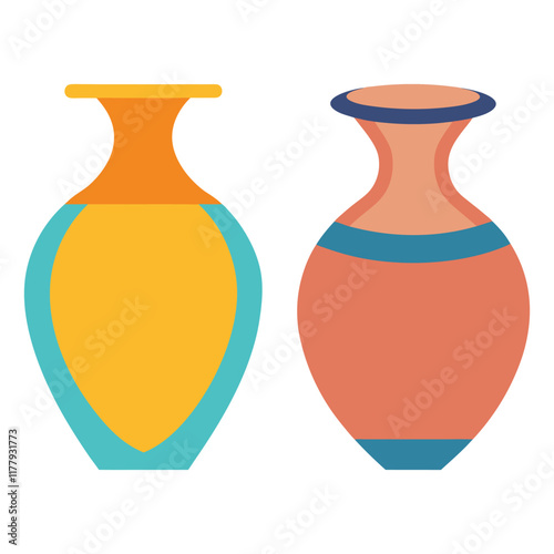 set of vases vector illustration