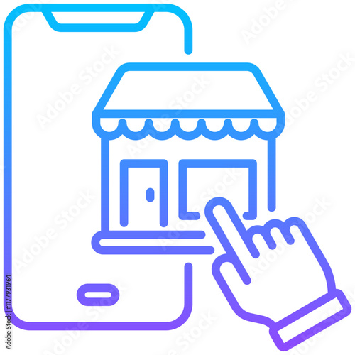 Mobile Shopping Icon