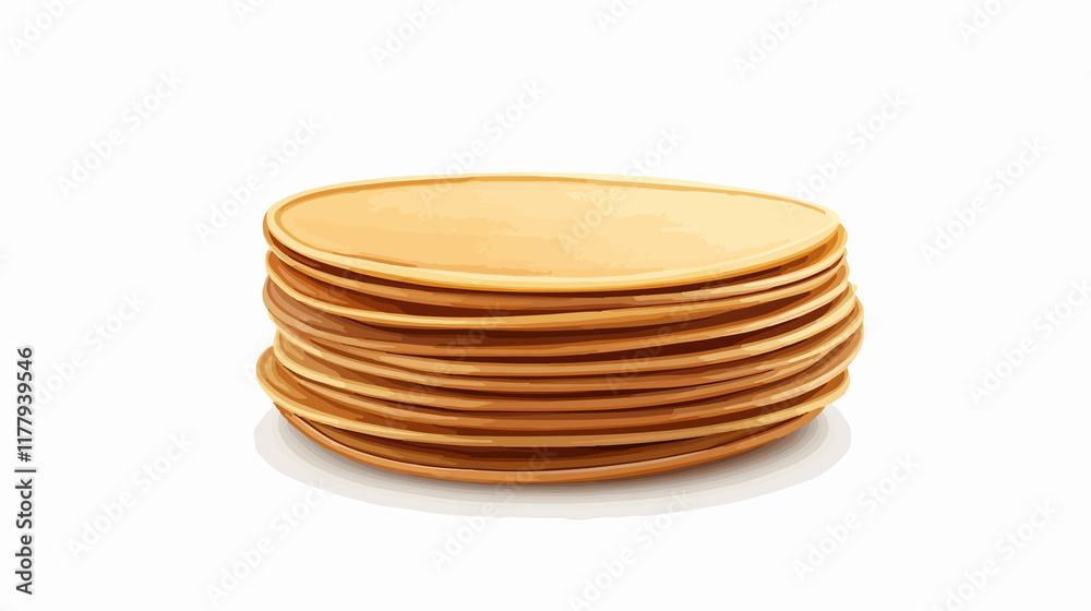 Delicious Vector Pancakes for Pancake Day Celebration, Isolated on White Background Delicious Vector Pancakes for Pancake Day Celebration, Isolated on White Background