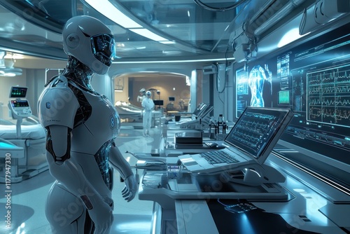 Wallpaper Mural A highly advanced research facility showcases robotic surgeons and cutting-edge diagnostic tools improving patient care Torontodigital.ca