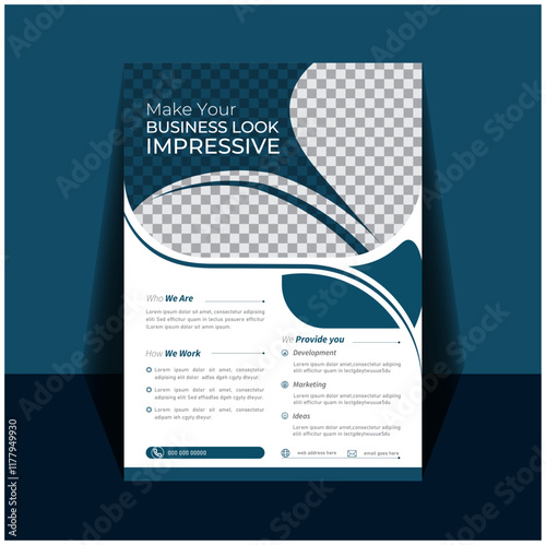 Modern Unique Corporate letter business flyer, brochure, magazine or flier mockup in bright colors Template vector design abstract Leaflet presentation layout in letter  size  Flyer Design Template.