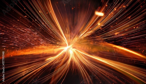 fiery sparkling trajectories with particles summary history photo