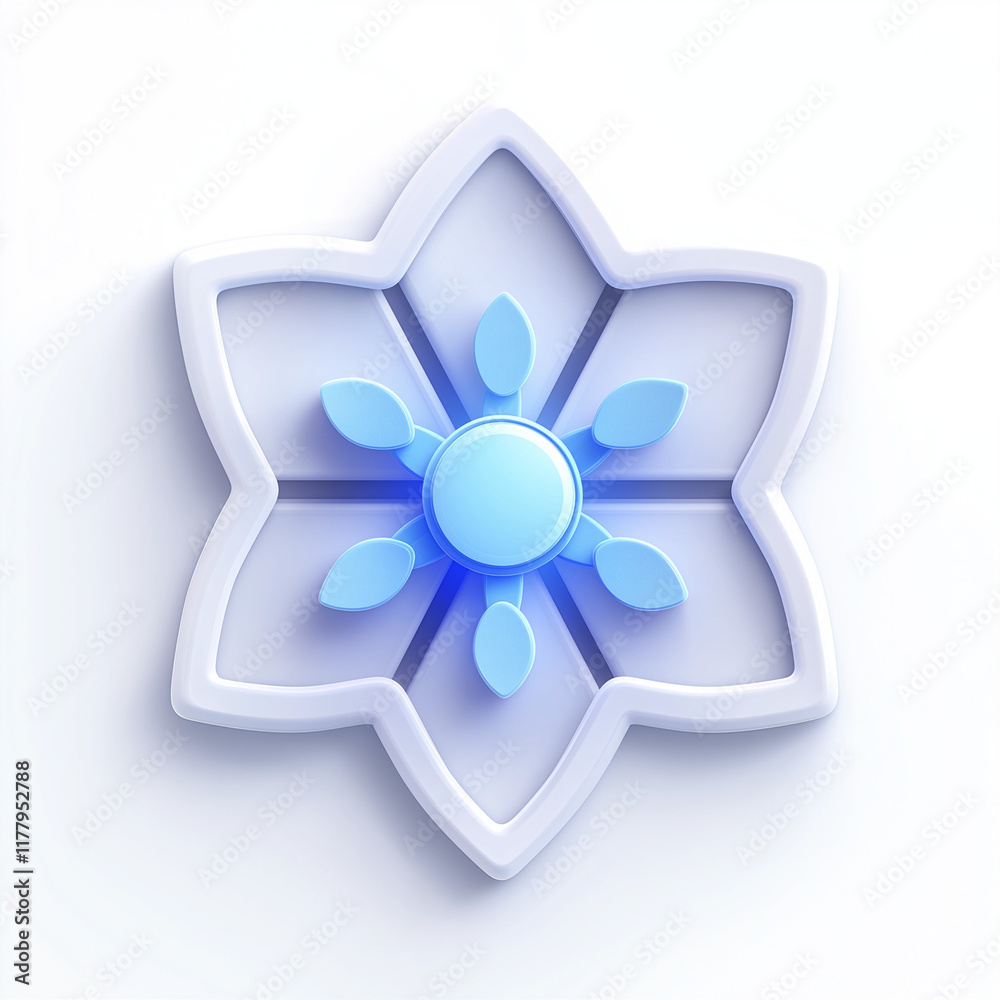 Periwinkle Matte Open Ingress Icon in Minimalistic White Periwinkle Matte Open Ingress Icon in Minimalistic White