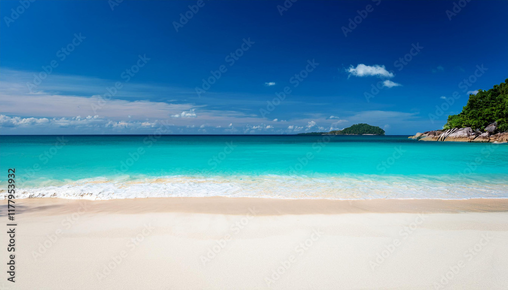 white sand seaside and blue sea at andaman sea white sand seaside and blue sea at andaman sea