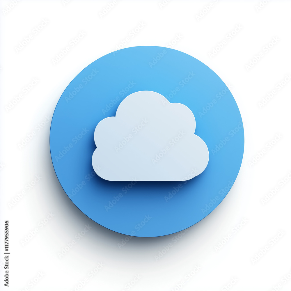 Sky Blue Matte Open Access Icon on Simple White Background Sky Blue Matte Open Access Icon on Simple White Background