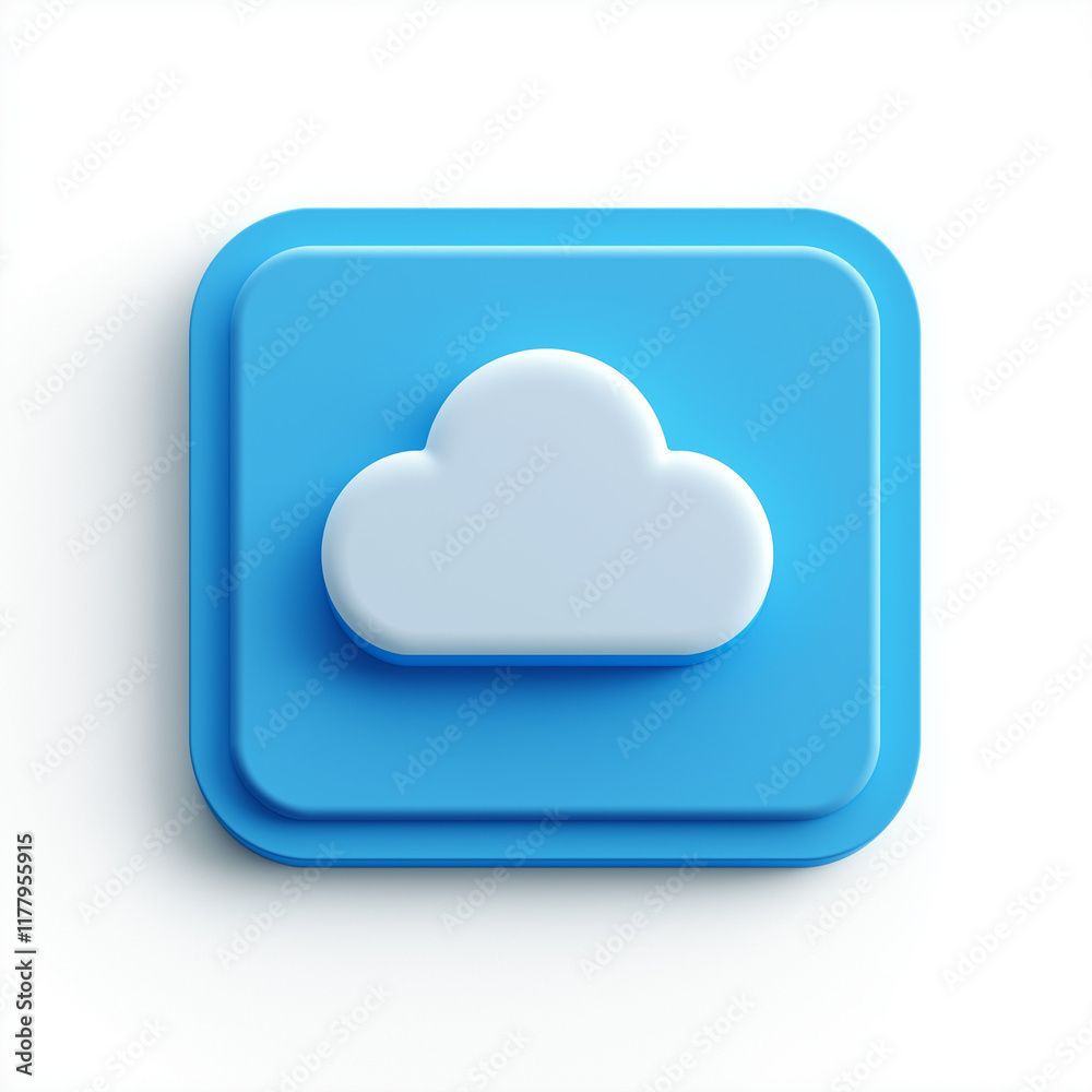 Simple White Background Sky Blue Matte Open Access Icon Simple White Background Sky Blue Matte Open Access Icon