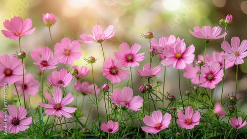 Wallpaper Mural Chrysanthemum multiflora bouquet of pink flowers. Background of autumn flowers. Torontodigital.ca