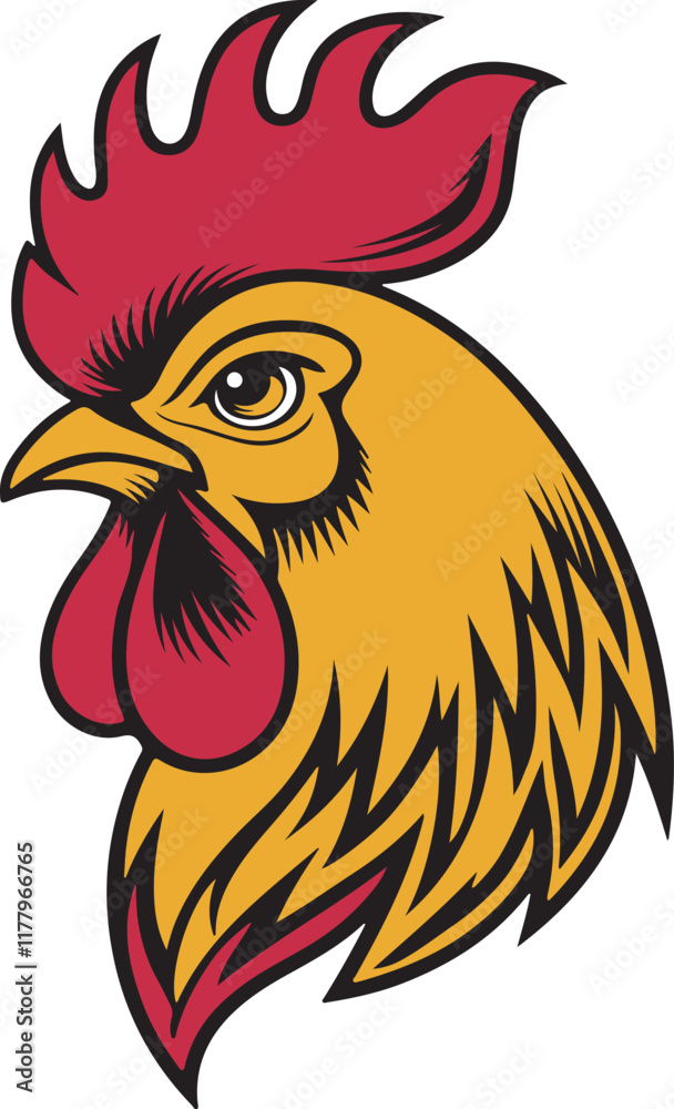 Obraz premium rooster isolated on white