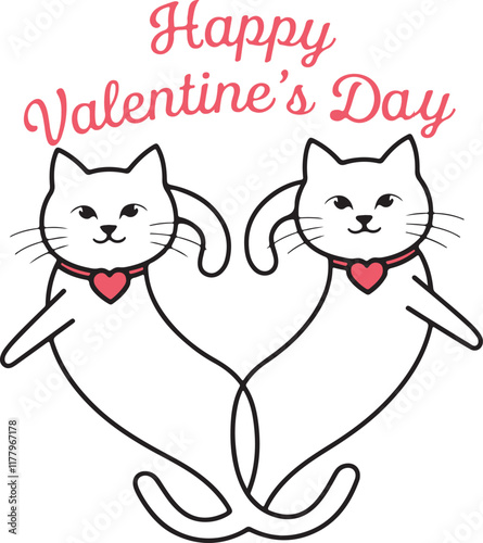 cat with heart illustration