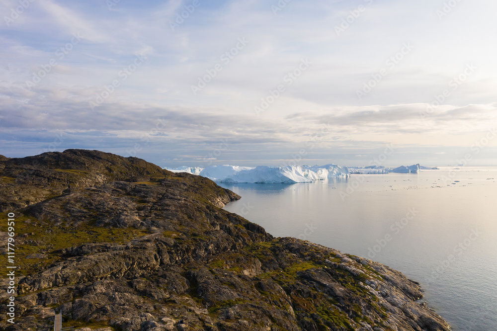 Drone View Of Ilulissat Isfjord Drone View Of Ilulissat Isfjord