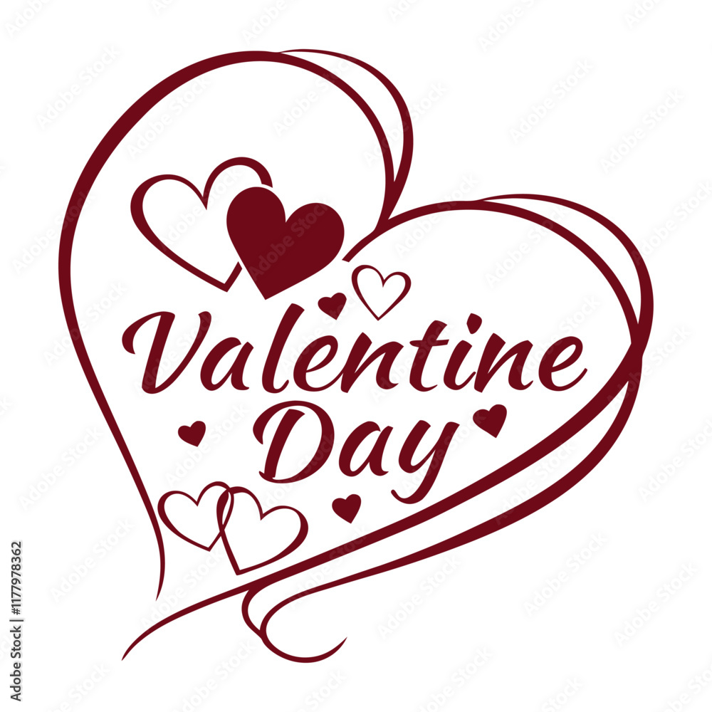 Valentine's Day Sale Banner with Decorative Fonts Valentine's Day Sale Banner with Decorative Fonts