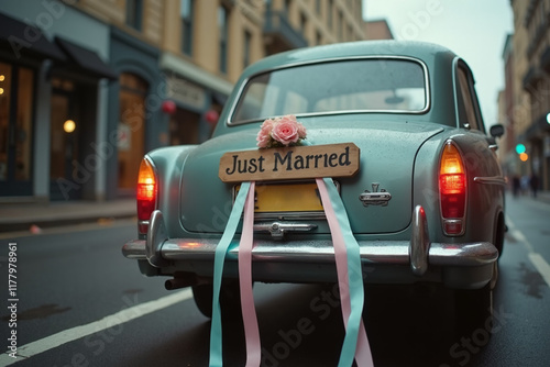 A classic vintage car with a 