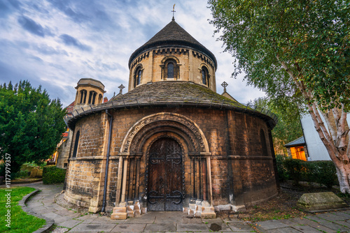 The Church of the Holy Sepulchre, generally known as The Round Church in the city of Cambridge. England photo