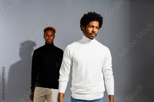 Stylish turtleneck fashion photo