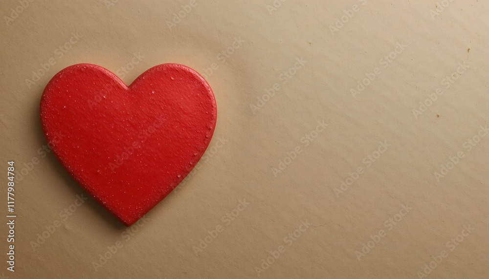 Red heart on a textured brown paper background, symbolizing love and support for Valentine's Day and World Heart Day, highlighting heart health and emotional wellness. Red heart on a textured brown paper background, symbolizing love and support for Valentine's Day and World Heart Day, highlighting heart health and emotional wellness.