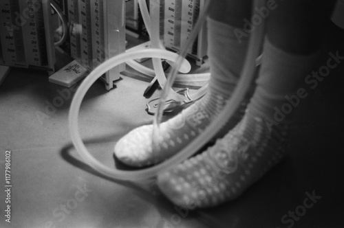 Feet with Socks in a Hospital photo