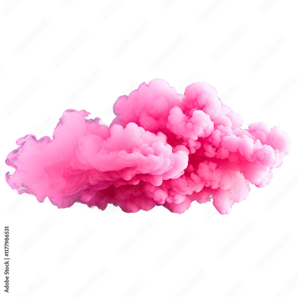 Obraz premium pink smoke isolated on transparent background