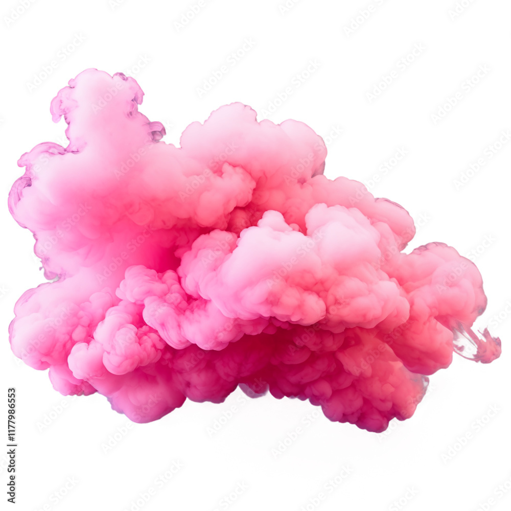 Fototapeta premium pink smoke isolated on transparent background