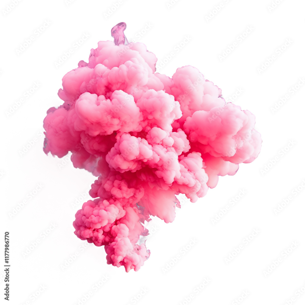 Fototapeta premium pink smoke isolated on transparent background