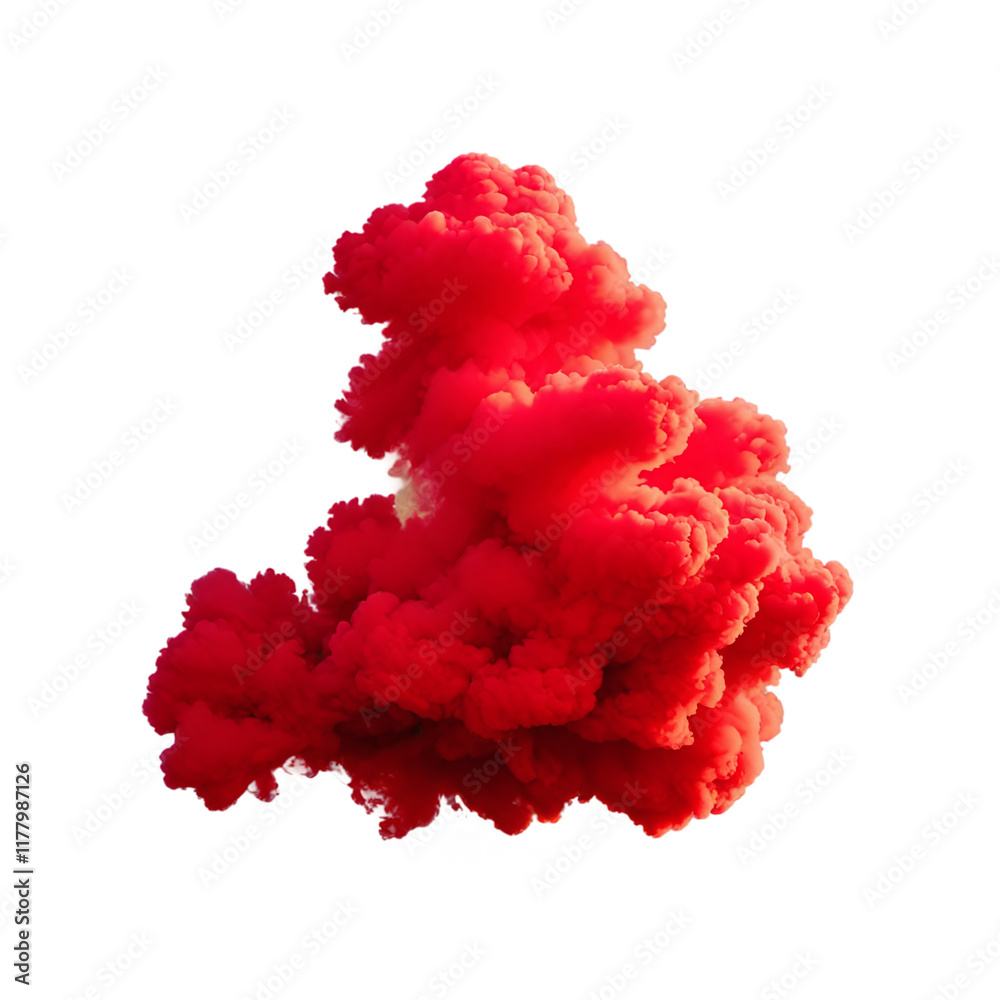 Fototapeta premium red smoke isolated on transparent background