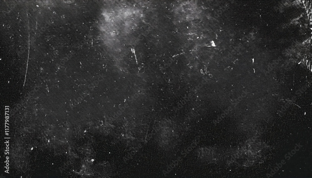 Fototapeta premium vintage black and white grainy texture resembling outer space, stars, or cosmic dust for abstract backgrounds, overlays, or designs