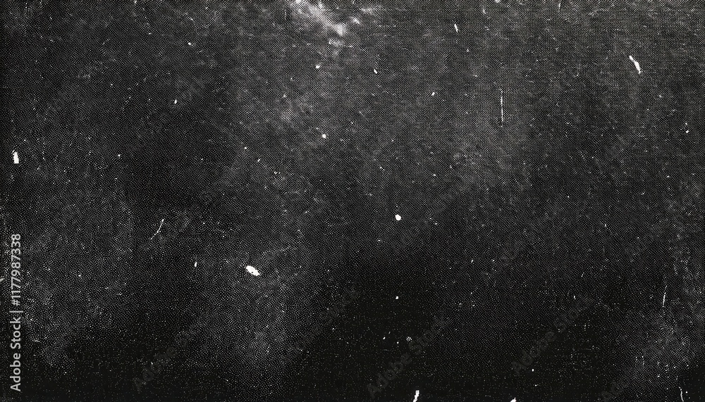 Fototapeta premium vintage black and white grainy texture resembling outer space, stars, or cosmic dust for abstract backgrounds, overlays, or designs