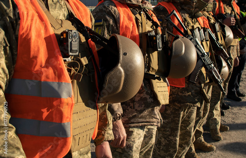 Ukrainian military road patrol photo