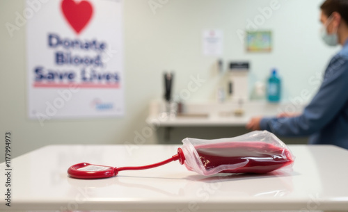 blood donor day bag of blood close up photo