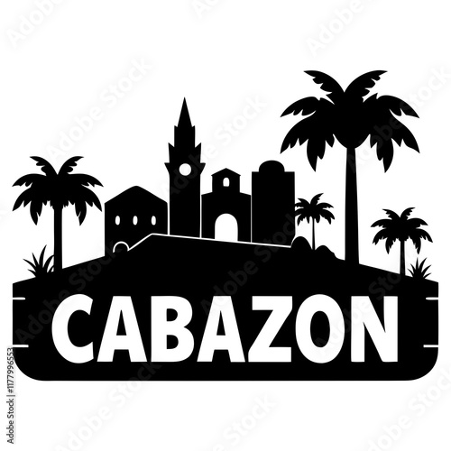 Cabazon Simple Black Silhouette Vector on White Background