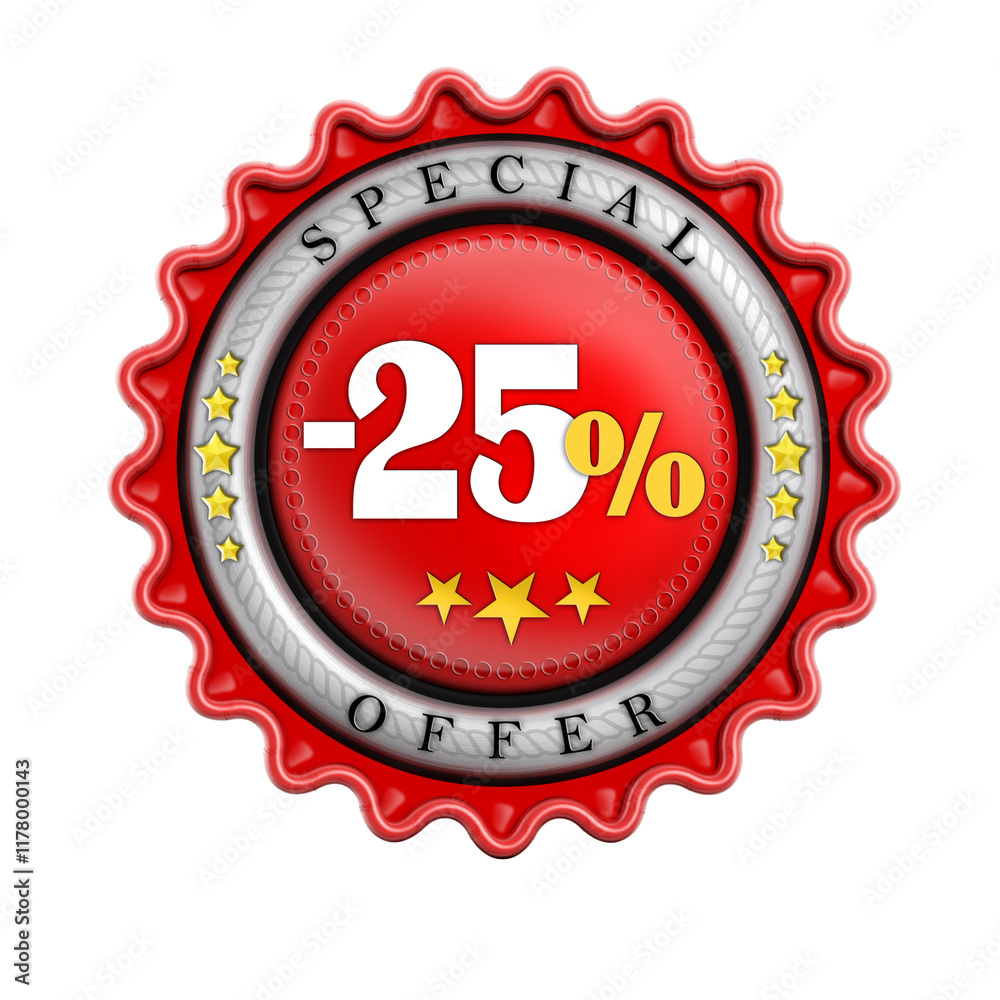 -25% Sale stamp isolated on transparent background -25% Sale stamp isolated on transparent background