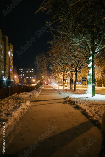 Snowy road. photo