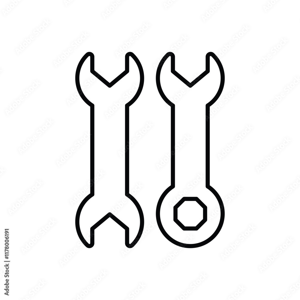 Spanner vector icon Spanner vector icon