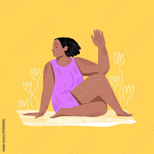 Woman doing yoga pose 