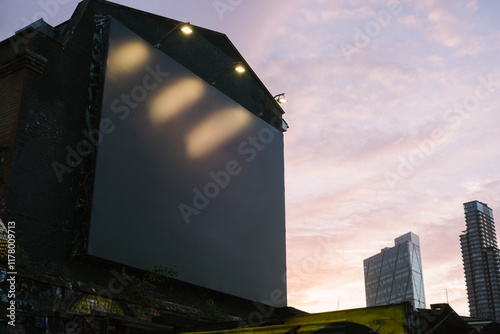 Billboard Mockup at Sunset photo