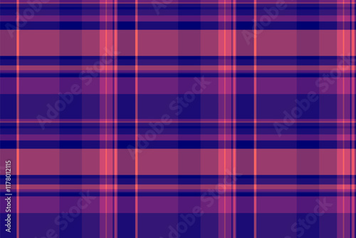 Vibrant purple and coral plaid pattern.  Perfect for textile design, website backgrounds, or fashion projects.  Seamless repeat for endless possibilities  Add a stylish touch to your designs.