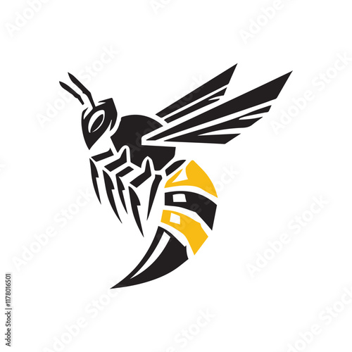 Aggressive wasp logo for game team esport. Wasp Mascot concept logo vector