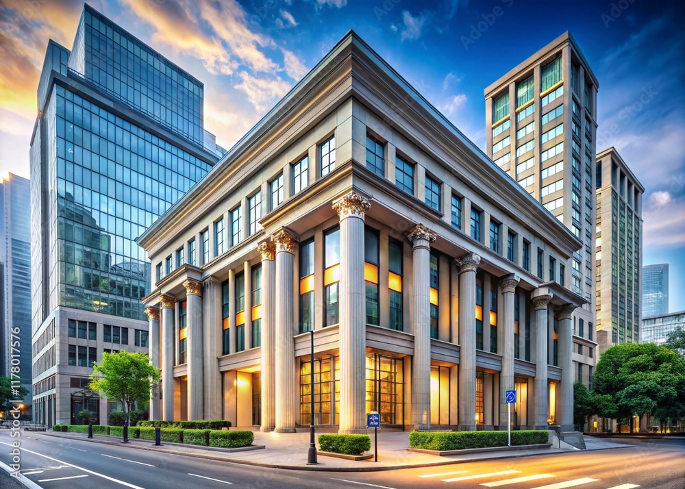 Naklejka premium Large modern office building