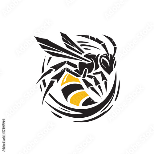 Aggressive wasp logo for game team esport. Wasp Mascot concept logo vector