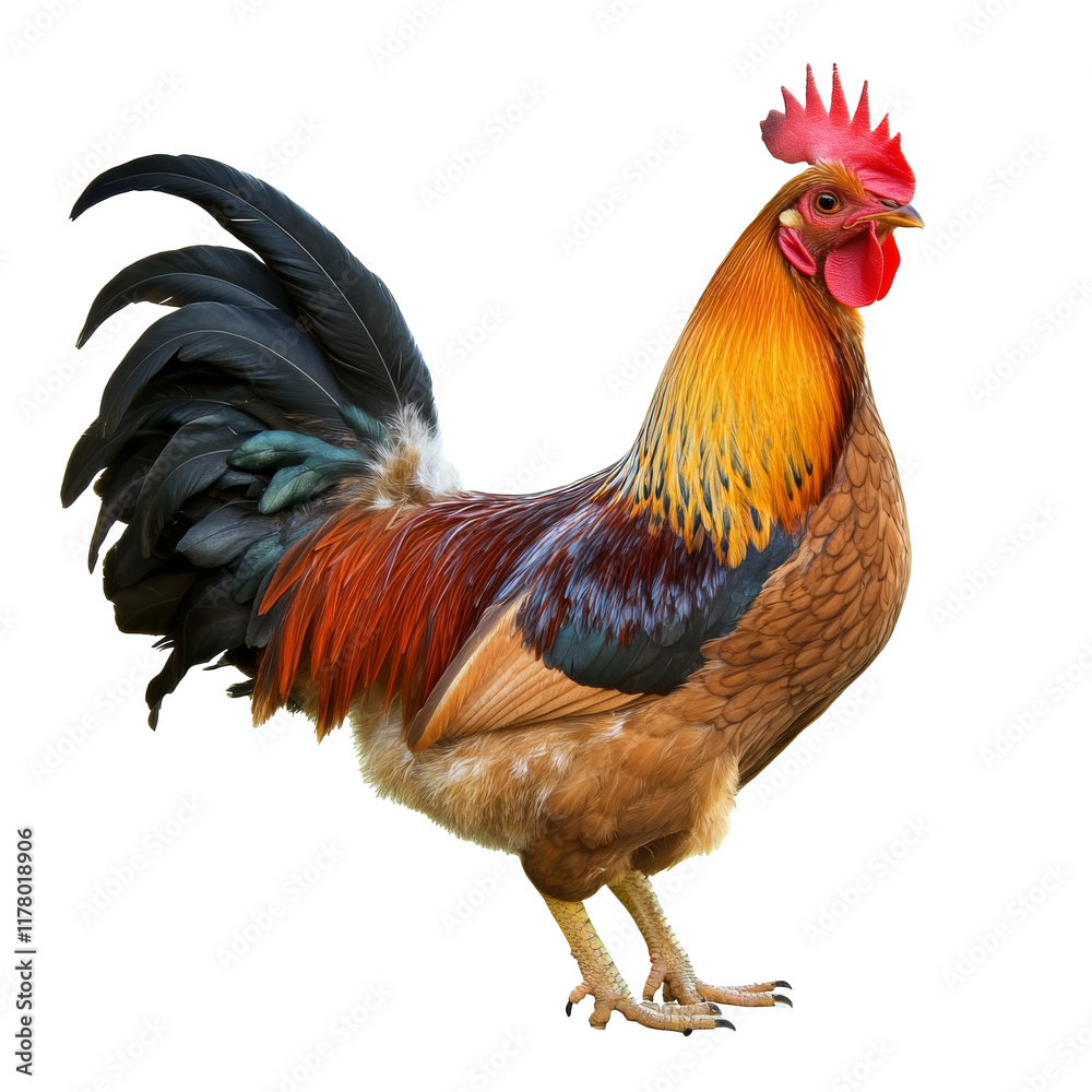 Fototapeta premium Vibrant rooster in daylight