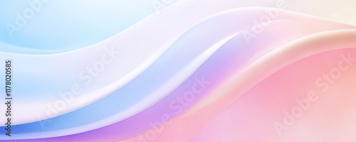 Soft pastel waves flowing gracefully in a light, airy background for calming ambiance and design inspiration
