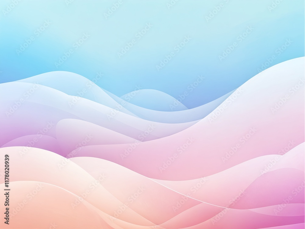 Soft waves of pastel colors create a calming background for creative projects in serene hues Soft waves of pastel colors create a calming background for creative projects in serene hues