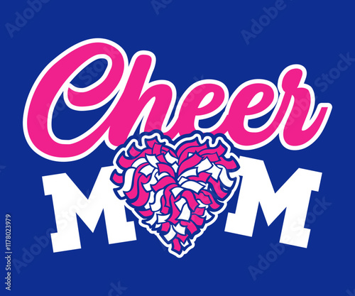 CHEER-MOM-HEART-POM-POM