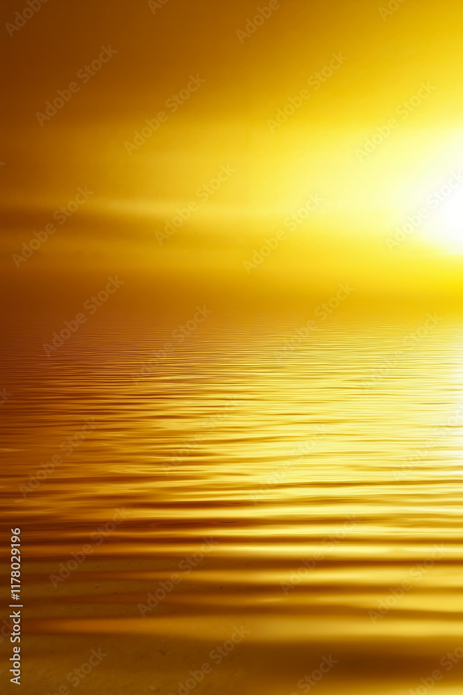 A sunset over a body of water with the sun setting in the distance A sunset over a body of water with the sun setting in the distance